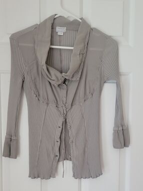 Vintage Transit Par Such ribbed multi-texture blouse